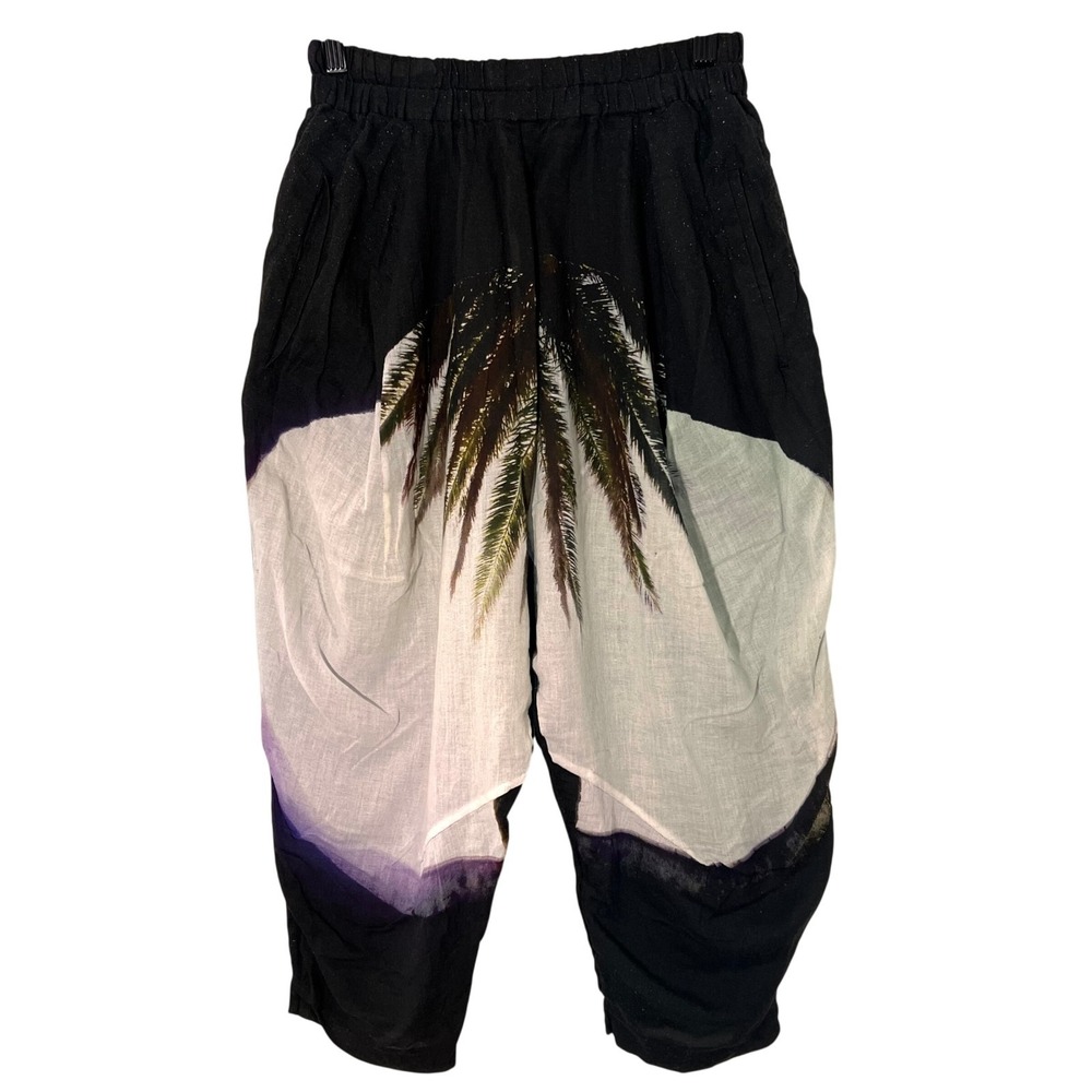 Anntian Harem Pants Women S Black Ethereal Barrel Dropped Crotch Artsy Trousers